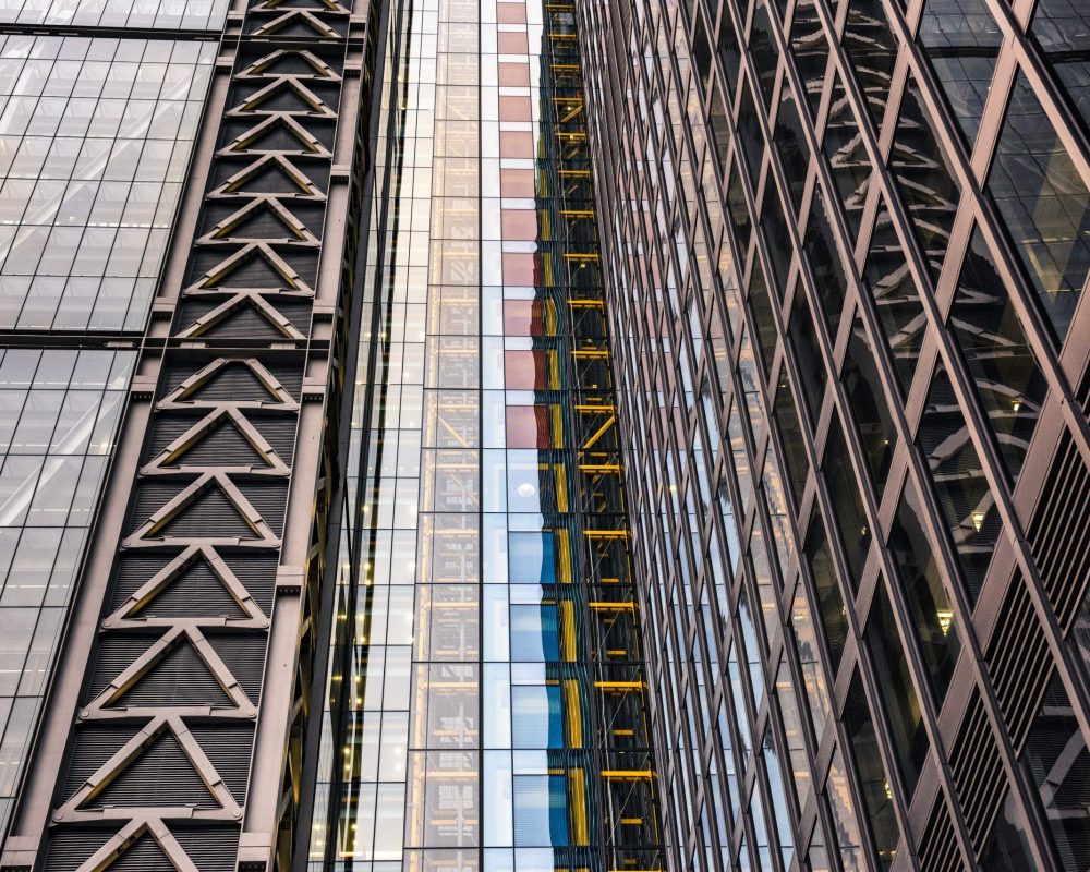 Office buildings in The City of London, London, England
